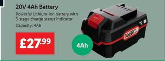 Lidl 20v 4ah battery offer