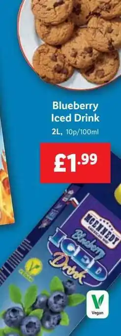 Lidl Blueberry iced drink offer
