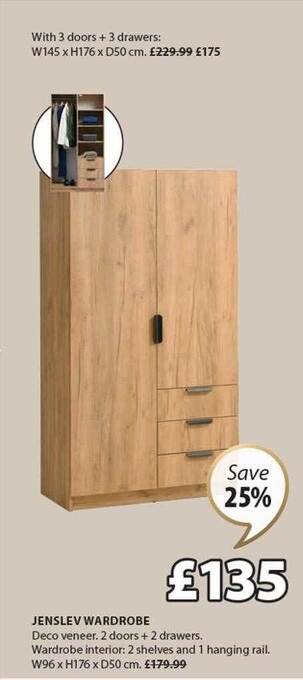 JYSK Jenslev wardrobe offer
