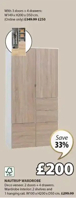 JYSK Nautrup wardrobe offer