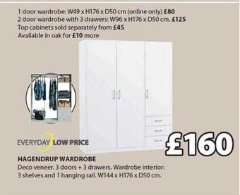 JYSK Hagendrup wardrobe offer