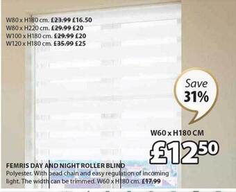 JYSK Femris day and night roller blind offer