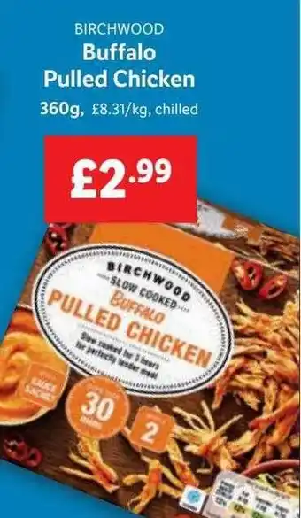 Lidl Birchwood buffalo pulled chicken offer