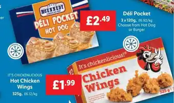 Lidl Mcennedy déli pocket, it's chickenlicious hot chicken wings offer