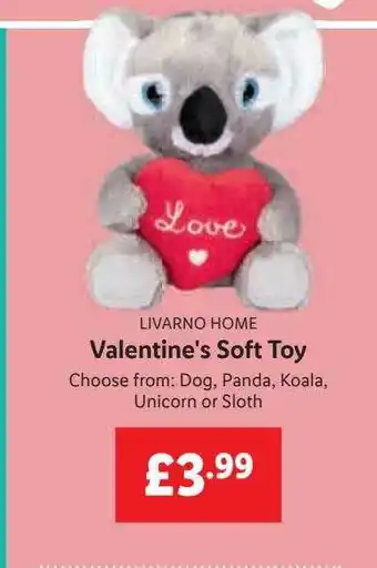 Lidl Valentine's soft toy offer