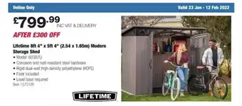 Costco Lifetime modern storage shed offer