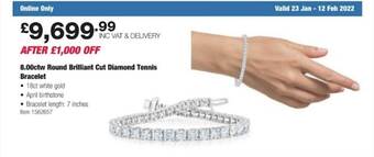 Costco 8.00ctw round brilliant cut diamond tennis bracelet offer