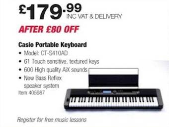 Costco Casio portable keyboard offer