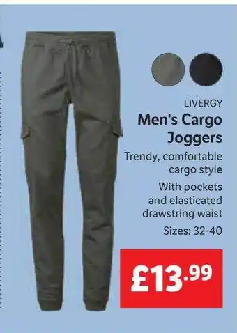 Lidl Men's cargo joggers offer