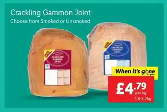 Lidl Crackling gammon joint offer