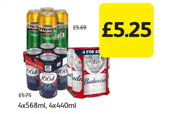 Londis Magners, kronenbourg, budweiser offer