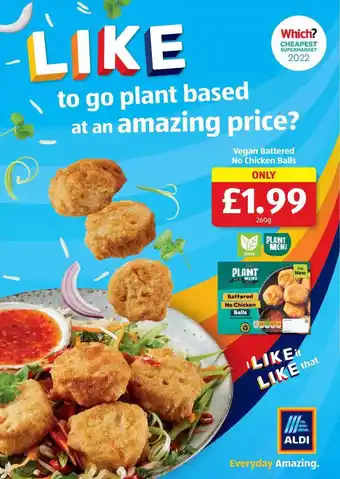 Aldi Vegan battered no chicken balls offer