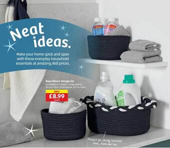 Aldi Rope woven storage set offer