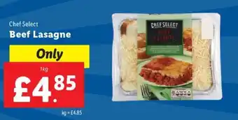 Lidl Chef Select Beef Lasagna 1kg offer