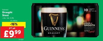 Lidl Guinness Draught Stout offer