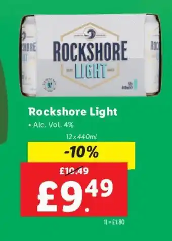 Lidl Rockshore Light 12x440ml offer