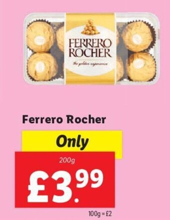 Lidl Ferrero Rocher 200g offer