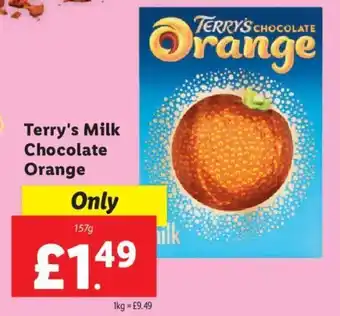 Lidl Terry's Milk Chocolate Orange 157g offer
