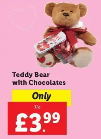 Lidl Teddy Bear with Chocolates 32g offer