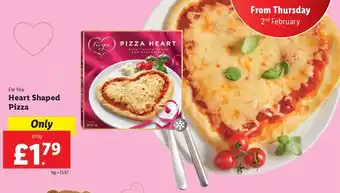 Lidl For You Heart Shaped Pizza 300g offer