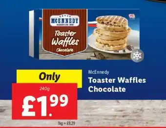 Lidl McEnnedy Toaster Waffles Chocolate 240g offer