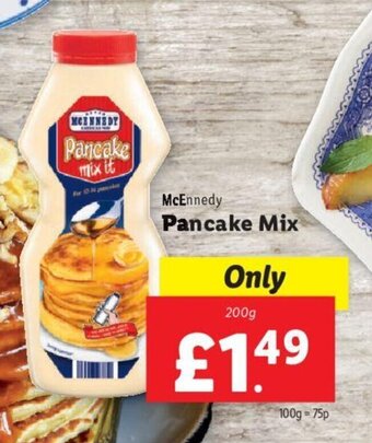 Lidl McEnnedy Pancake Mix 200g offer