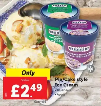 Lidl McEnnedy Pie/Cake style Ice Cream offer