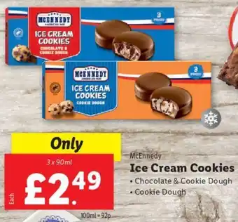 Lidl McEnnedy Ice Cream Cookis 3x90ml offer
