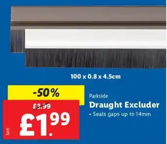 Lidl Parkside Draught Excluder offer