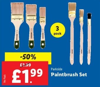 Lidl Parkside Paintbrush Set offer