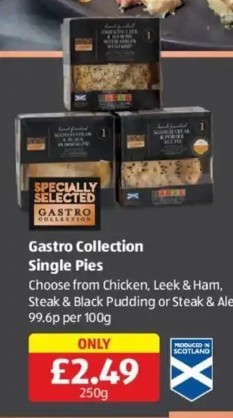 Aldi Gastro Collection Single Pies 250g offer