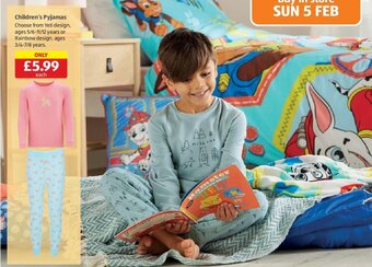 Aldi Children's Pyjamas offer