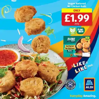 Aldi Vegan Battered No Chicken Balls 260g offer