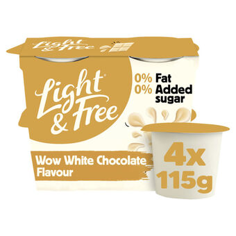 Asda Light & free white chocolate flavour greek style 0% added sugar fat free yoghurt offer