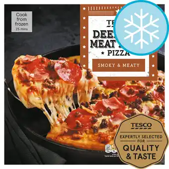 Tesco Tesco deep pan meat feast pizza 386g price marked offer