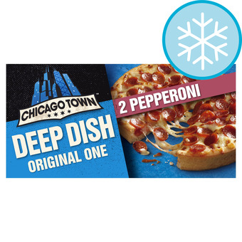 Tesco Chicago town deep dish pepperoni pizzas 2 x 155g offer