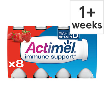 Tesco Danone actimel strawberry drink 8x100g offer