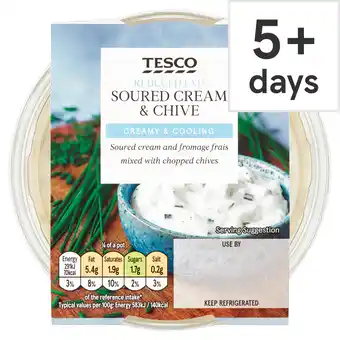 Tesco Tesco reduced fat sour cream & chive dip 200g offer
