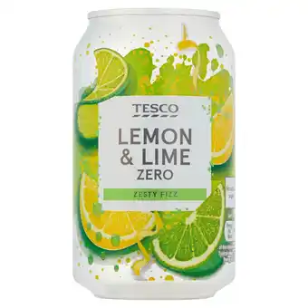 Tesco Tesco lemon & lime zero 330ml offer