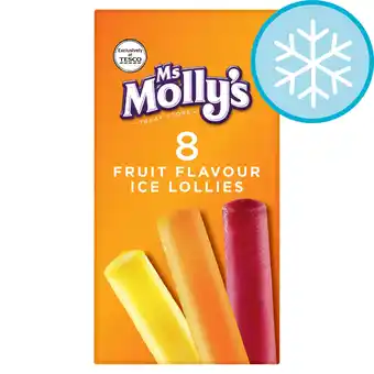 Tesco Ms. molly's assorted fruit lollies 8x35ml offer