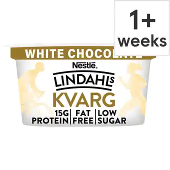 Tesco Lindahls kvarg white chocolate 150g offer