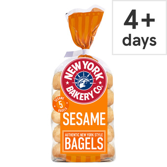 Tesco New york bakery sesame bagels 5 pack offer