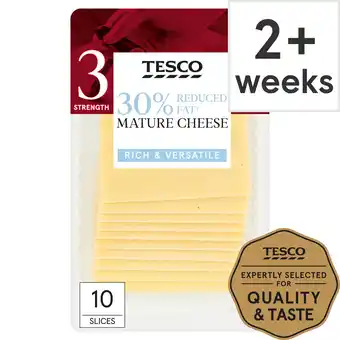 Tesco Tesco 30% reduced fat mature cheese slices 250g offer