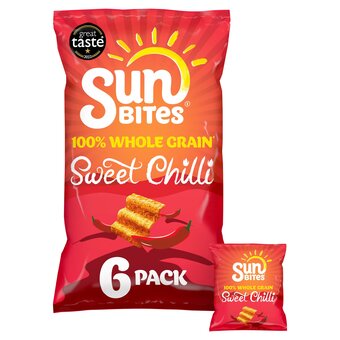Tesco Walkers sunbites sun ripenedsweet chilli 6 x 25g offer