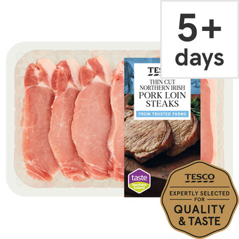 Tesco Tesco thin cut pork loin steaks 600g offer