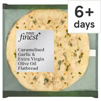 Tesco Tesco finest garlic & extra virgin olive oil flatbread 200g offer