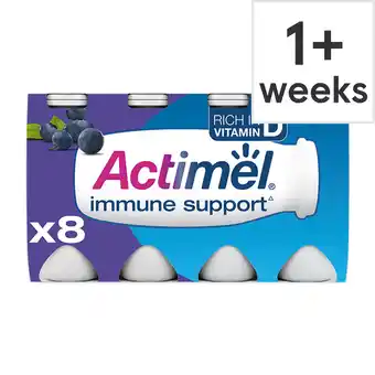 Tesco Danone actimel blueberry drink 8x100g offer