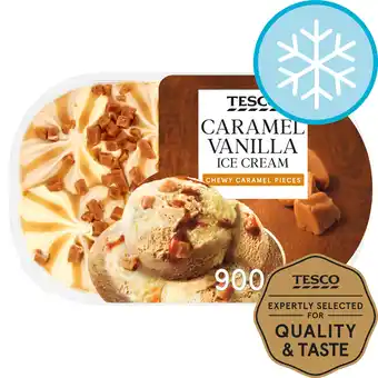 Tesco Tesco caramel vanilla ice cream 900ml promotion offer