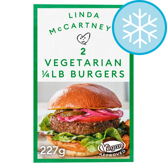 Tesco Linda mccartney 2 vegetarian quarter pounder burgers 227g offer