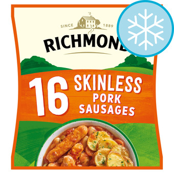 Tesco Richmond skinless sausages 16 pack 426g offer